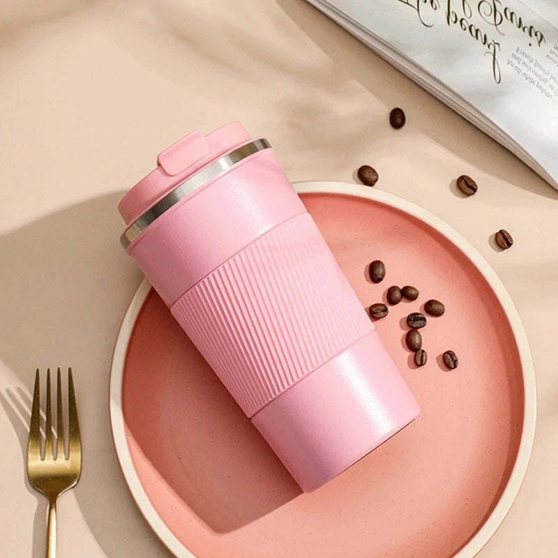 510ML Leakproof Thermal Travel Mug – Stainless Steel Insulated Coffee Cup Flask