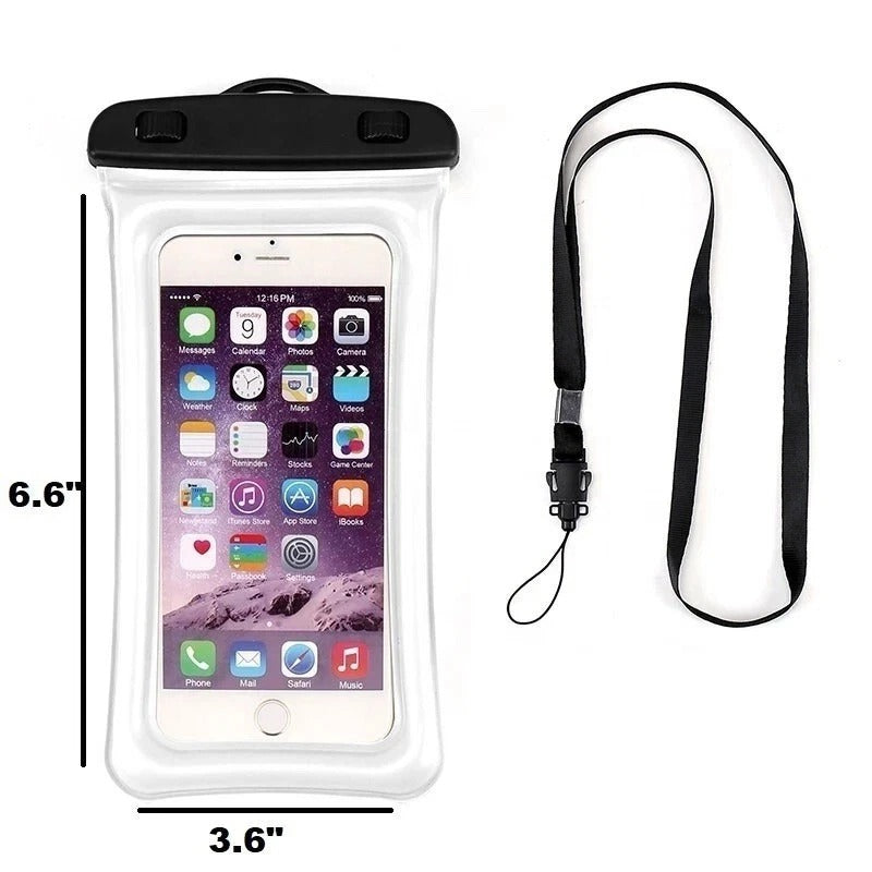 Pack Of 2 Waterproof Phone Pouch Underwater Case Cover Universal Dry Bag Mobile