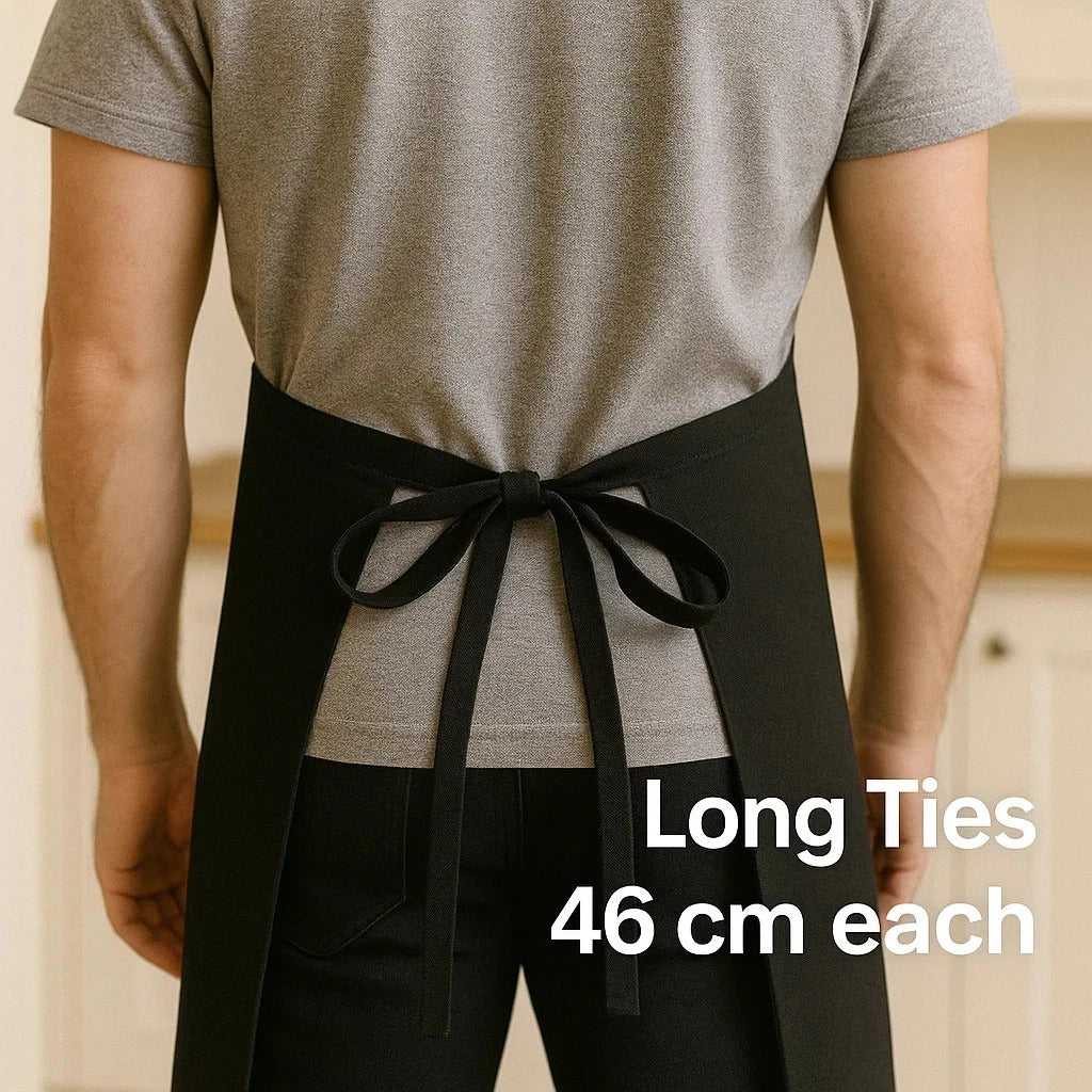 Unisex Kitchen Apron for Women & Men – Adjustable Chef Cooking Bib Apron with 2