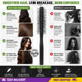 **Mini Round Hair Brush for Short Thin Hair – Small Black Styling Brush for Blow