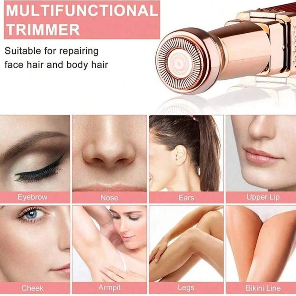 2-in-1 Electric Eyebrow Trimmer & Facial Hair Remover for Women - UK