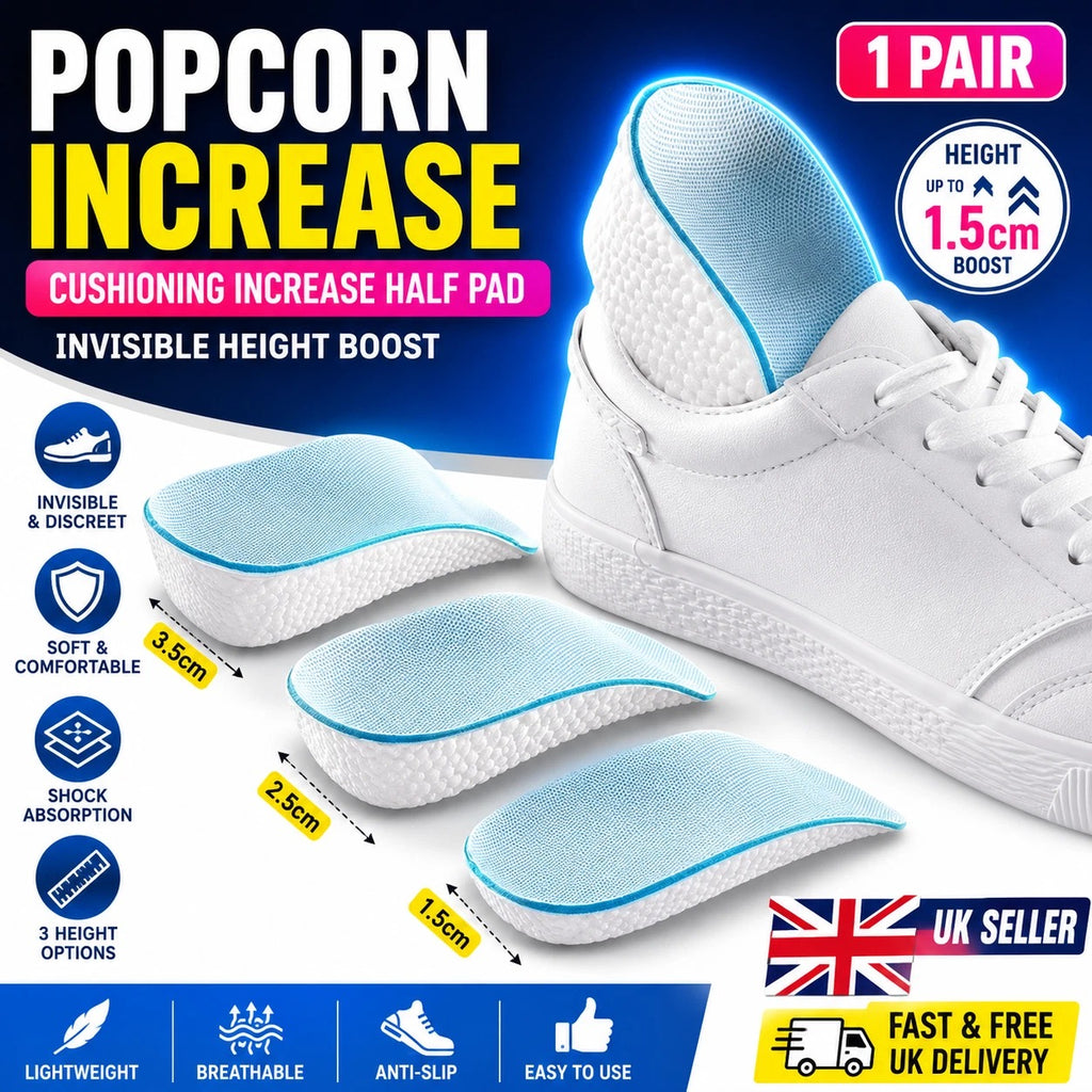 Shoe Height Increase Insoles Heel Lift 1.5/2.5/3.5cm Pads Sole Foot Washable