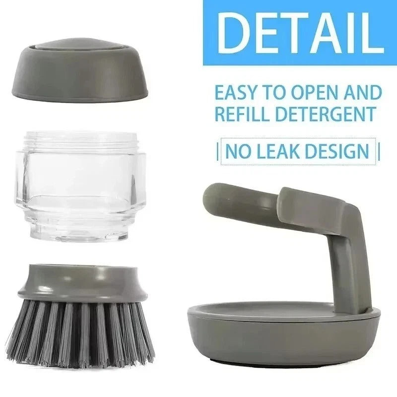 Soap Dispenser, Dishwashing Brush, Home Kitchen Cleaning Brush with Holder
