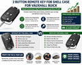2 Button Remote Key Fob Shell Case For Vauxhall Astra Insignia Zafira Adam Car
