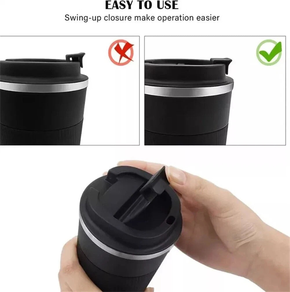 510ML Leakproof Thermal Travel Mug – Stainless Steel Insulated Coffee Cup Flask