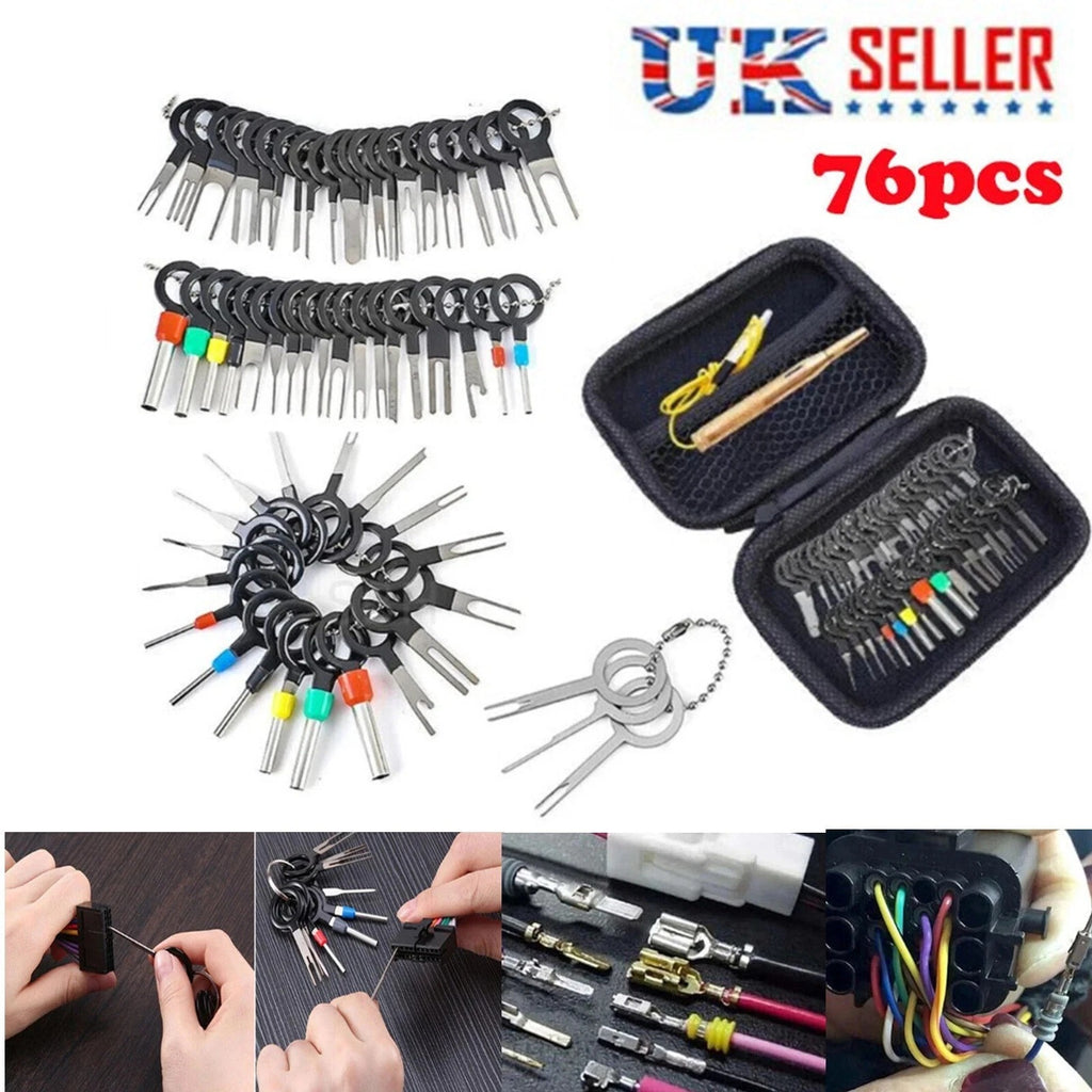 76PCS Car Terminal Removal Tool Kit Universal Pin Extractor Set for Auto W