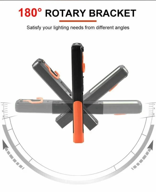 2/4x COB LED Cordless Magnetic Work Light USB Inspection Lamp Torch Rechargeable