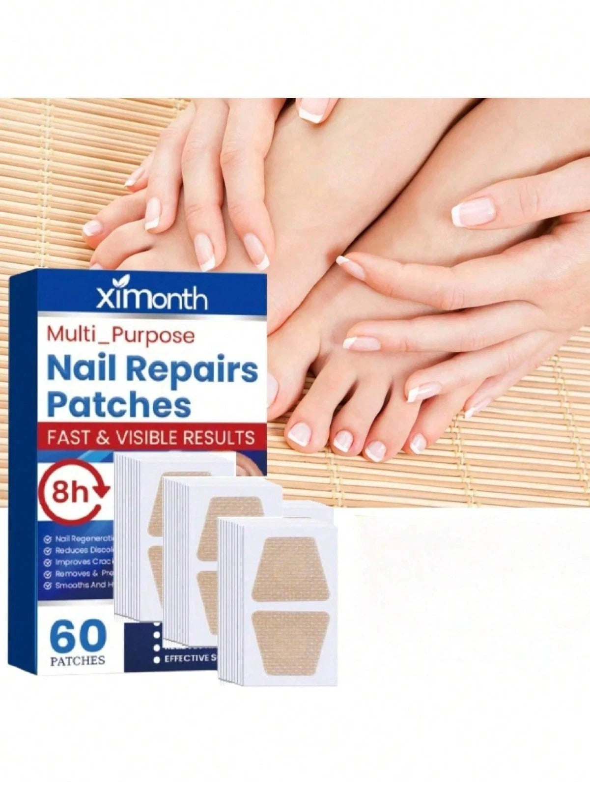 60PCS Anti Fungal Nail Treatment Patches – Toenail Fungus Repair Care for Onyc