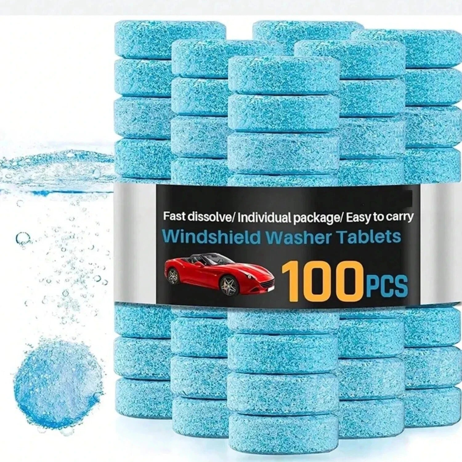 100x SCREEN WASH WINDSCREEN FLUID TABLETS TAB SCREENWASH CHEAPEST UK SELLER