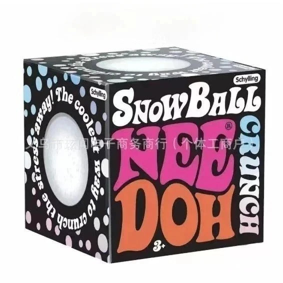 NeeDoh Snowball Crunch Stress Ball Fidget Toy Soft Squishy Sensory Anxiety Relie