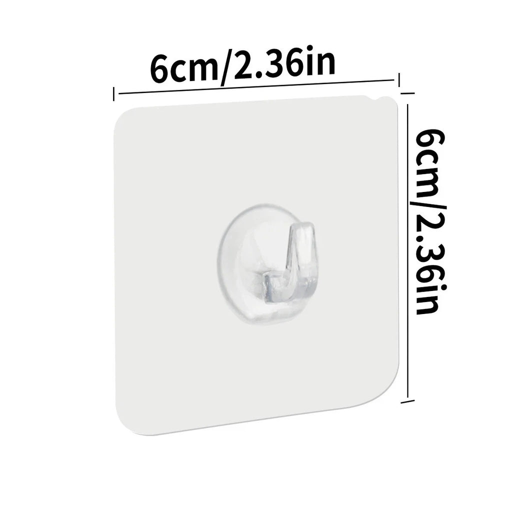 Hooks Self Adhesive Strong Sticky Heavy Duty Wall Seamless Transparent Hook