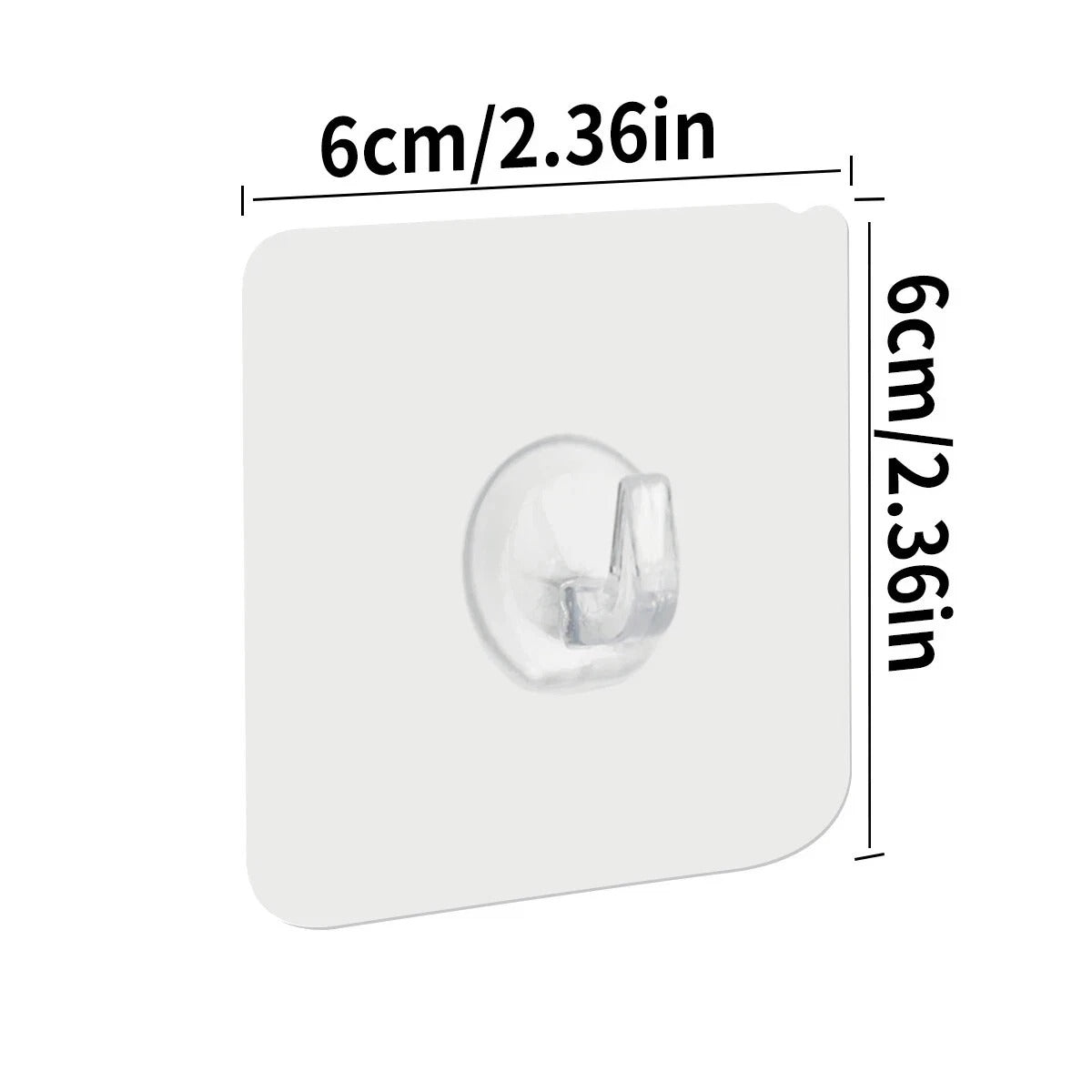 Hooks Self Adhesive Strong Sticky Heavy Duty Wall Seamless Transparent Hook