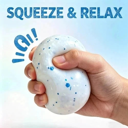 NeeDoh Snowball Crunch Stress Ball Fidget Toy Soft Squishy Sensory Anxiety Relie