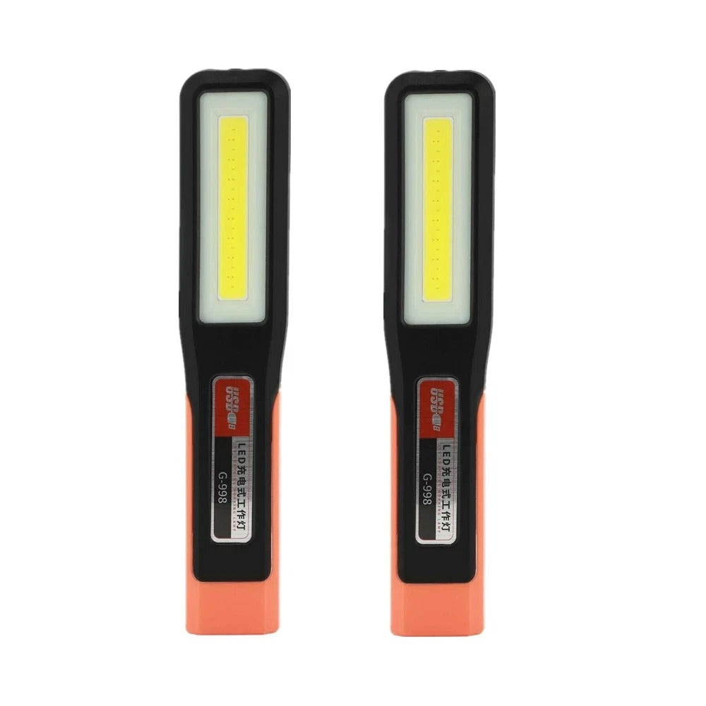 2/4x COB LED Cordless Magnetic Work Light USB Inspection Lamp Torch Rechargeable