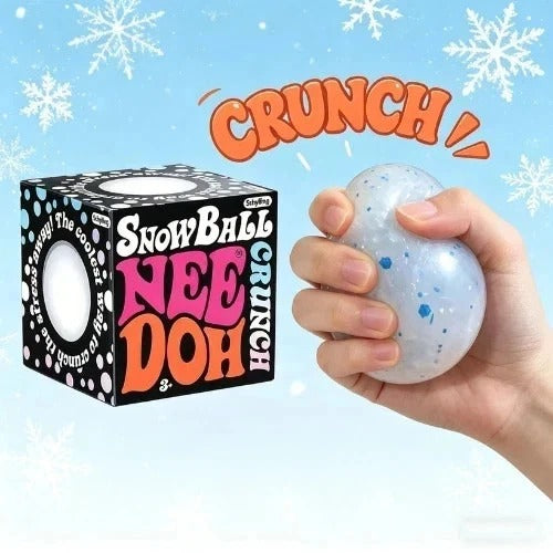 NeeDoh Snowball Crunch Stress Ball Fidget Toy Soft Squishy Sensory Anxiety Relie