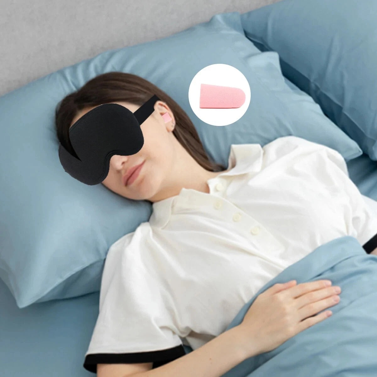 UK Soft Padded Sleep Mask 3D Eye Blackout Luxurious Eye Cover Travel Blindfold