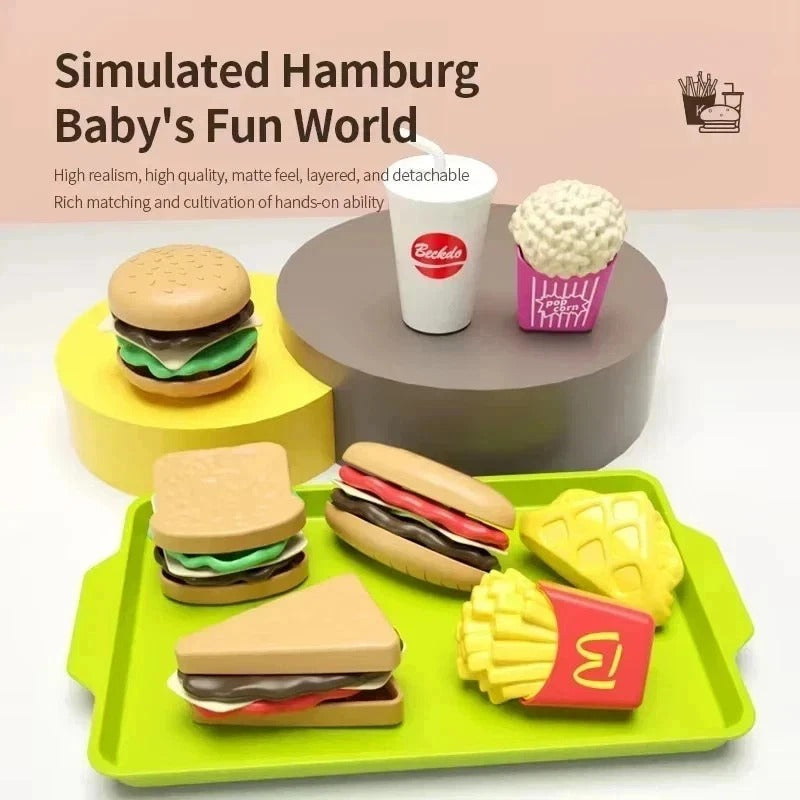 Food Toy Play Food Set Kids Toy Kitchen Accessory Pretend Food for Toddlers