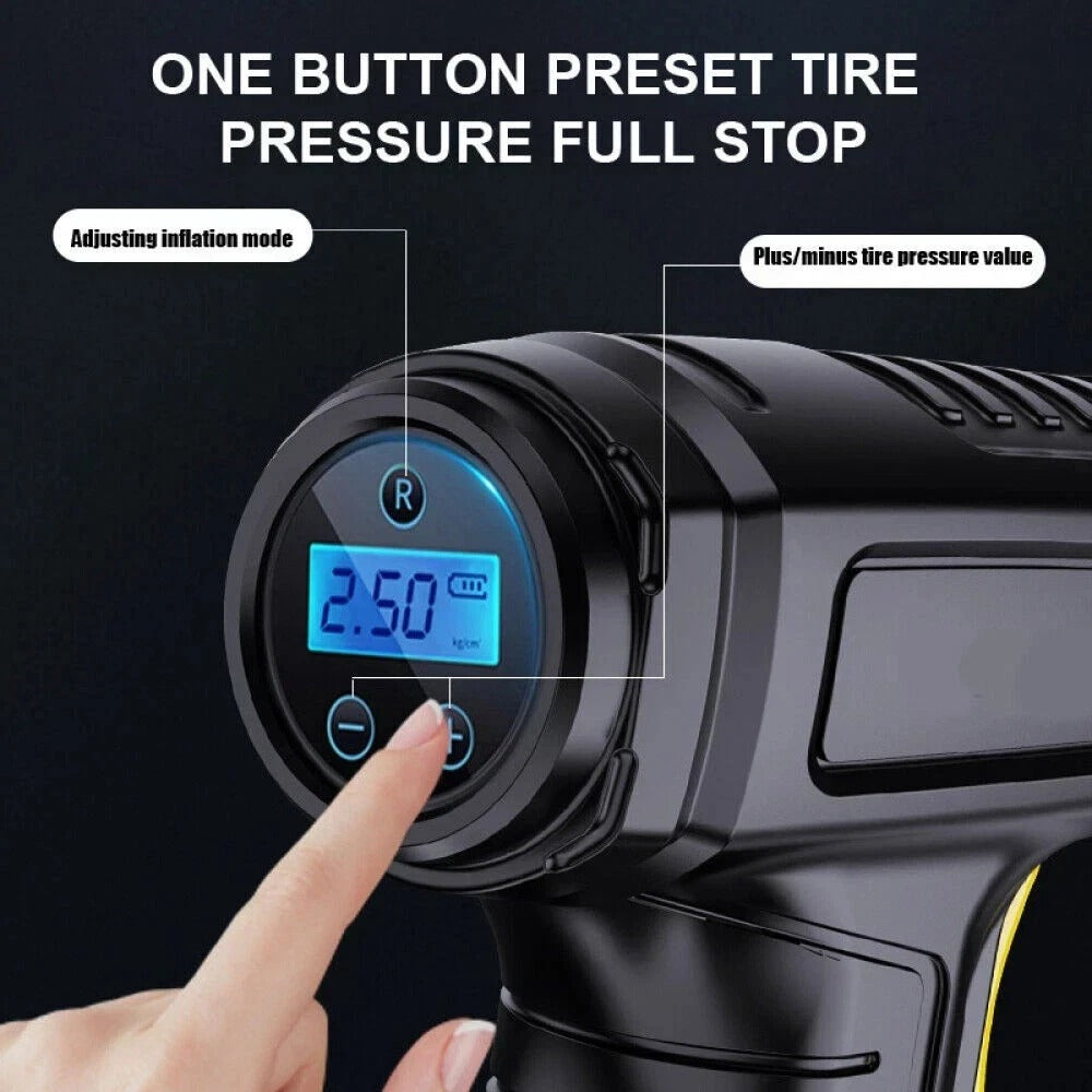 Cordless 12V Electric Car Tyre Inflator Pump Portable Tire Air Compressor Pump
