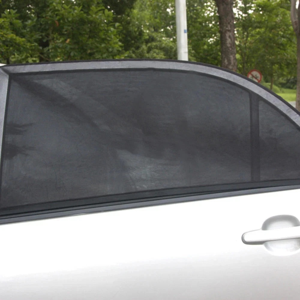 2 x Car Kids Sun Shade Shield Socks Rear Side Window Large Square Cover UV Mesh