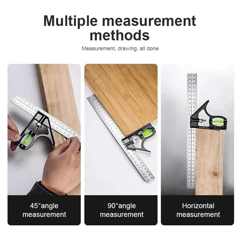 300mm Adjustable Engineers Combination Try Square Set Right Angle Guide UK Stock