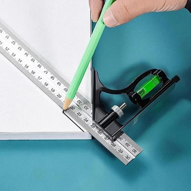 300mm Adjustable Engineers Combination Try Square Set Right Angle Guide UK Stock