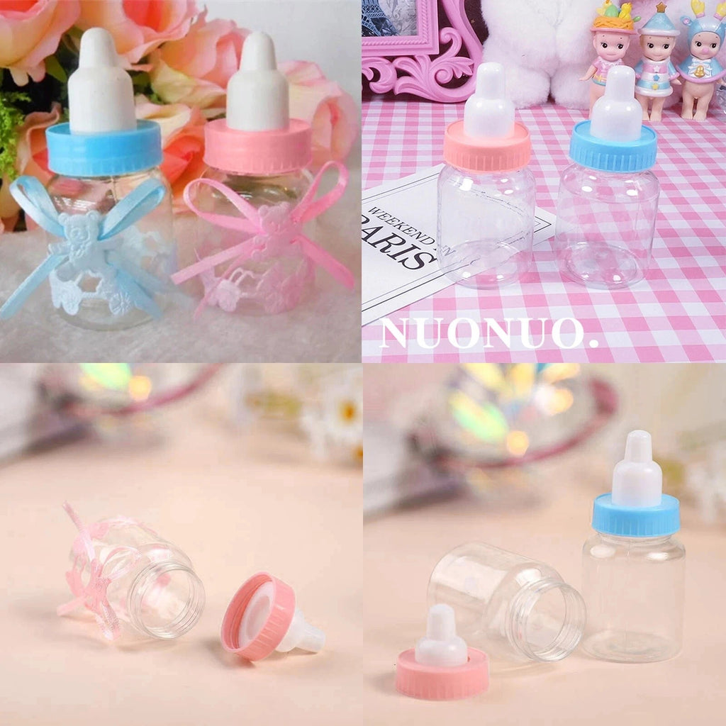 12/24X Fillable Candy Bottles Box Baby Shower Baptism Party Christening New