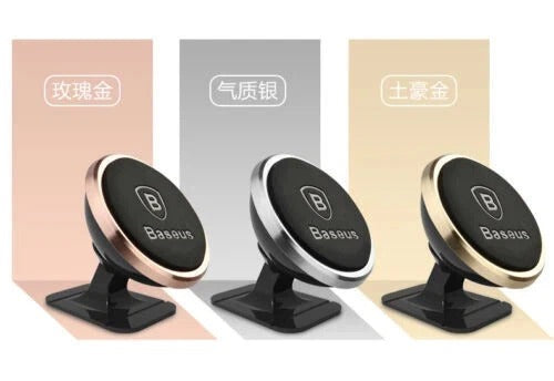 Baseus 360° Magnetic Car Smart Phone Holder Dashboard Universal Mount Bracket UK