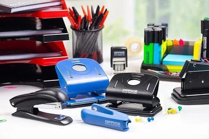 Office Products Paper Hole Punch A4 A5 A6 Desk Metal Puncher 40 Sheet Capacity