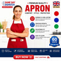 Unisex Kitchen Apron for Women & Men – Adjustable Chef Cooking Bib Apron with 2