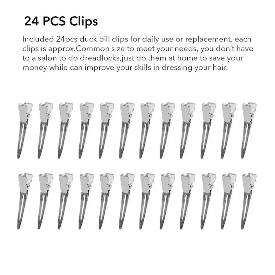 **24PCS Hairdressing Duckbill Clips 4.5cm – Single Hole Pin Curl Sectioning Hair