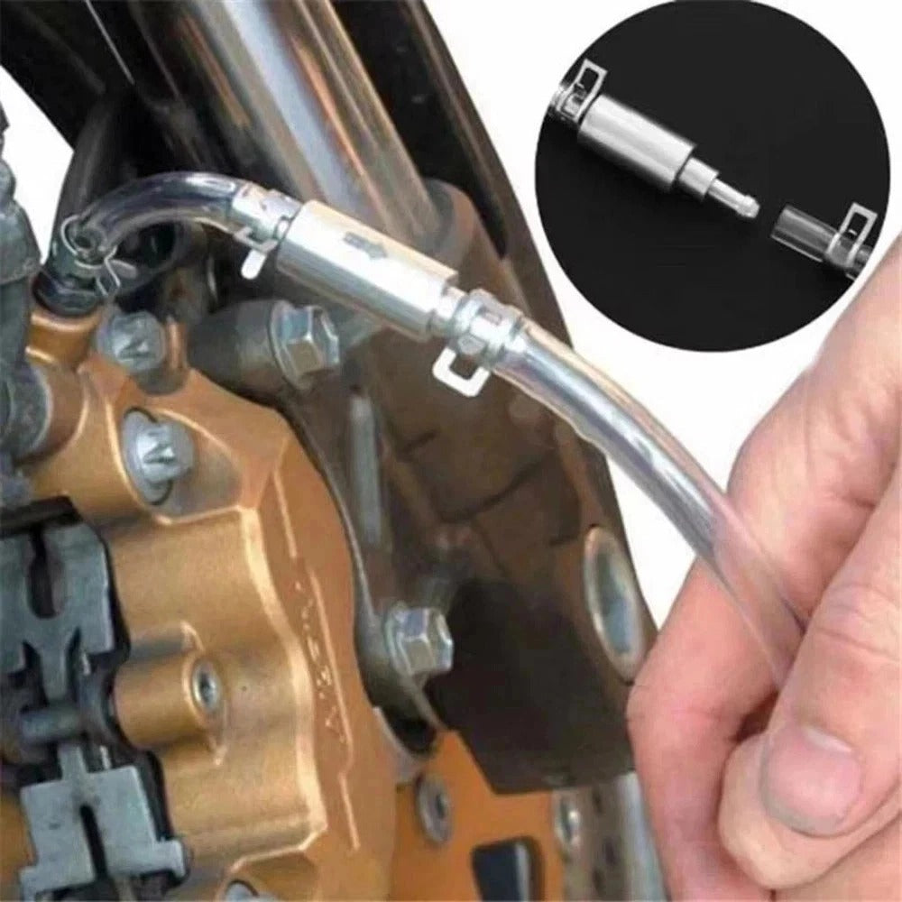 Universal Car Brake Bleeding Kit One Way Valve Hose Pipe Tool for Motorcycle & C