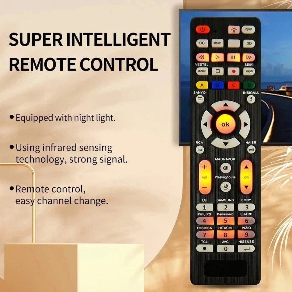 Universal All in One TV Remote Control with backlight for Multiple Brands