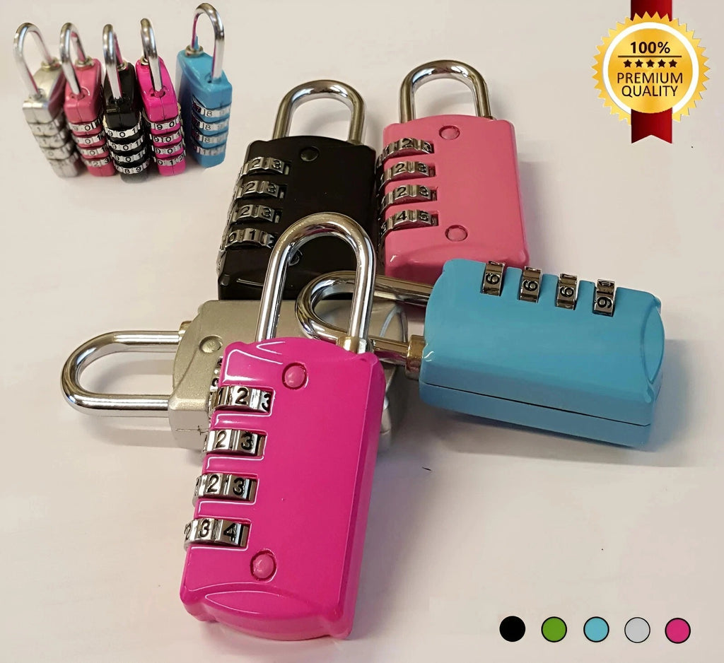 4 Digit Combination Padlock Heavy Duty Outdoor Lock Gym Travel Luggage Locker uk